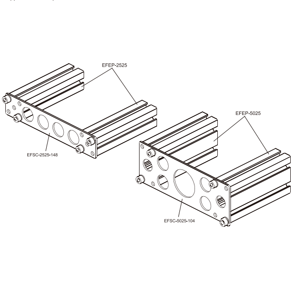 Flat Straight Connector (kit with screws)